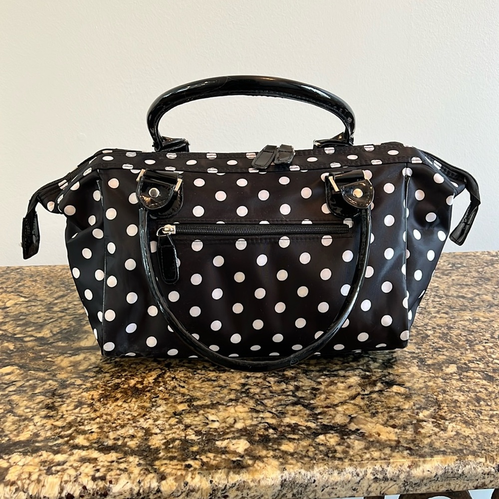 CABOODLES Polka Dot Black and White Make Up Bag - Picture 2 of 14